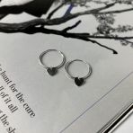 Срібні сережки без каменів (2134312)