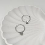 Срібні сережки без каменів (2134312)