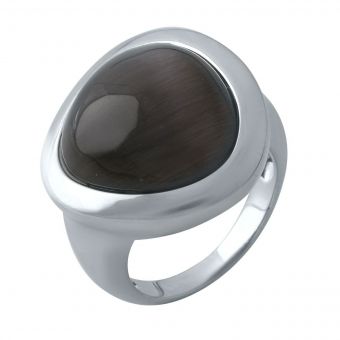 Срібне кільце з кішачим око зі вагою 9,43 г (1975015), розмір 18