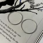 Срібні сережки без каменів (2136439)