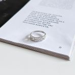 Серебряное кольцо с фианитами, вес изделия 2,27 гр (2144595) 17 размер