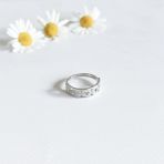 Серебряное кольцо с фианитами, вес изделия 2,27 гр (2144595) 17 размер
