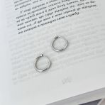 Срібні сережки без каменів (60001442)
