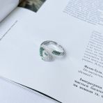 Серебряное кольцо с фианитами, вес изделия 5,37 гр (2143468) 16.5 размер