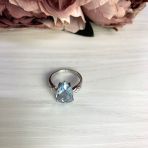 Серебряное кольцо с натуральным топазом 5.188ct, вес изделия 3,84 гр (2042662) 18 размер