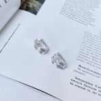 Срібні сережки без каменів (2143826)