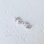 Срібні сережки без каменів (2143826)