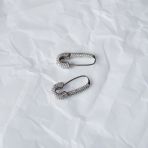 Срібні сережки з фіанітами (2153535)