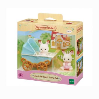 Шоколадні Кролики-двійнята з візком Sylvanian Families (5432)