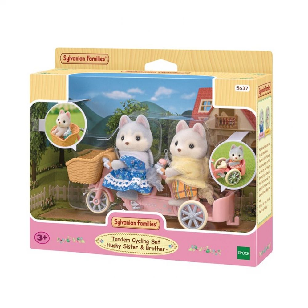 Малюки Хаскі на велосипеді Sylvanian Families (5637)