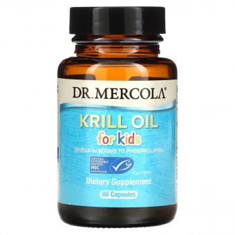 Олія криля для дітей, Krill Oil for Kids, Dr. Mercola, 60 капсул