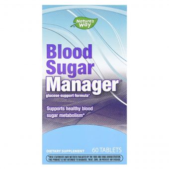 Контроль цукру в крові, Blood Sugar Manager, Nature's Way, 60 таблеток