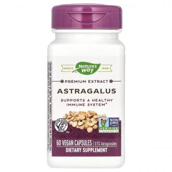 Астрагал, преміум екстракт, Astragalus, Premium Extract, Nature's Way, 60 вегетаріанських капсул