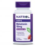 Мелатонін швидкорозчинний, 10 мг, смак полуниці, Melatonin, Fast Dissolve, Natrol, 60 таблеток