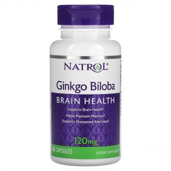 Гінкго Білоба, 120 мг, Ginkgo Biloba, Natrol, 60 капсул