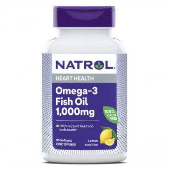 Омега-3 Риб'ячий Жир, 1000 мг, Omega-3 Fish Oil, Natrol, 90 желатинових капсул