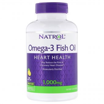 Омега-3 Риб'ячий Жир, 1000 мг, Omega-3 Fish Oil, Natrol, 60 желатинових капсул