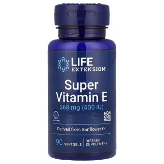 Вітамін E, 268 мг, Super Vitamin E, Life Extension, 90 гелевих капсул