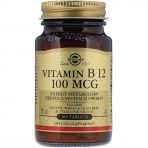 УЦІНКА Вітамін В12 (Ціанокобаламін), Vitamin B12, Solgar, 100 мкг, 100 таблеток (пошкоджена зовнішня плівка)