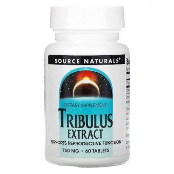 УЦІНКА Екстракт Трібулуса, 750 мг, Source Naturals, 60 таблеток (пошкоджено етикетку)