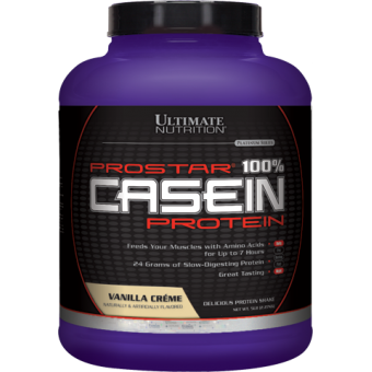 Сироватковий Казеїн Протеїн, Смак Ванільного Крему, Prostar, Ultimate Nutrition, 2 фунти (907гр)