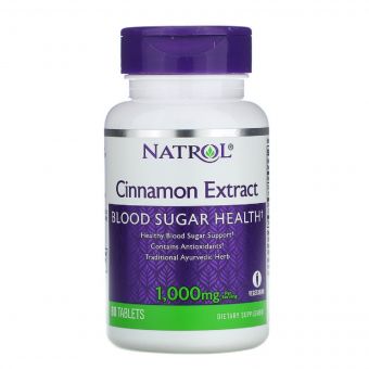 Екстракт Кориці, 1000 мг, Natrol, 80 таблеток