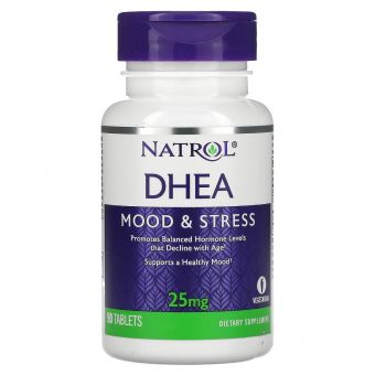 Дегідроепіандростерон, 25 мг, DHEA, Natrol, 90 таблеток