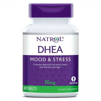 Дегідроепіандростерон, 10 мг, DHEA, Natrol, 30 таблеток