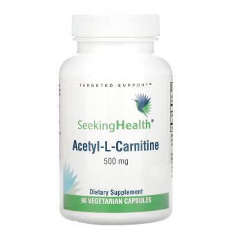 Ацетил-L-Карнітин, 500 мг, Acetyl-L-Carnitine, Seeking Health, 90 вегетаріанських капсул