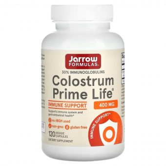 Молозиво, 400 мг, Colostrum Prime Life, Jarrow Formulas, 120 вегетеріанських капсул