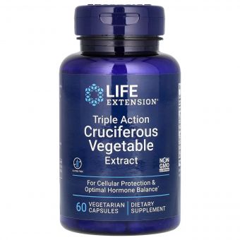 Екстракт хрестоцвітих потрійної дії, Triple Action Cruciferous Vegetable Extract, Life Extension, 60 вегетаріанських капсул