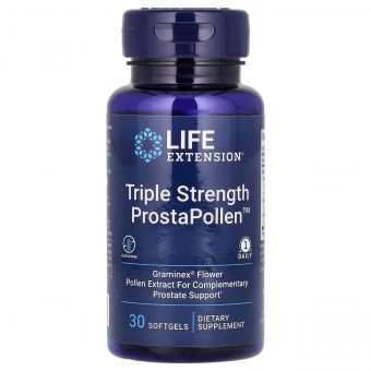 Захист потрійної сили чоловічого здоров'я, Triple Strength ProstaPollen, Life Extension, 30 гелевих капсул