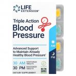 Захист Артеріального тиску потрійної дії, Triple Action Blood Pressure, Life Extension, 2 упаковки по 30 вегетаріанських таблеток
