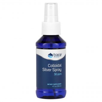 Колоїдне срібло, Colloidal Silver Spray, Trace Minerals, 118 мл