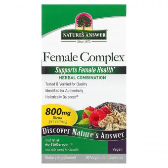 Жіночий трав'яний комплекс, 800 мг, Female Complex, Herbal Combination, Nature's Answer, 90 вегетаріанських капсул