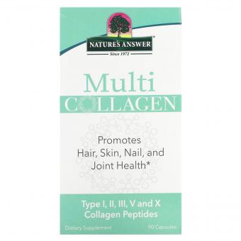Мультиколаген, Multi Collagen, Nature's Answer, 90 капсул