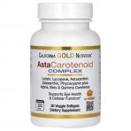 Комплекс астакаротиноїдів, лютеїн, лікопін, астаксантин, AstaCarotenoid Complex, Lutein, Lycopene, Astaxanthin Complex, California Gold Nutrition, 30 вегетаріанських капсул