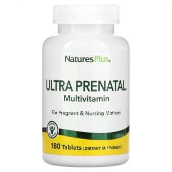 Мультивітаміни Ультрапренатальні, Ultra Prenatal Multivitamin, Natures Plus, 180 таблеток