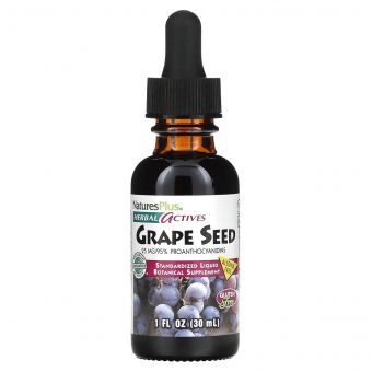 Екстракт виноградних кісточок, 25 мг, без спирту, Grape Seed, Natures Plus, 30 мл