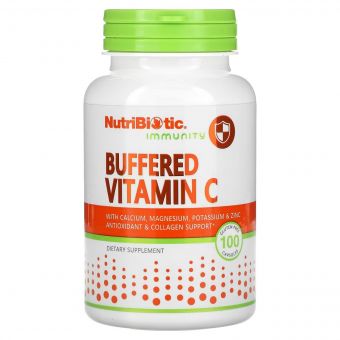 Вітамін C буферизований, 500 мг, Buffered Vitamin C, NutriBiotic, 100 капсул