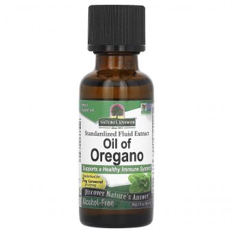 Олія орегано, без спирту, Oil of Oregano, Alcohol-Free, Nature's Answer, 30 мл