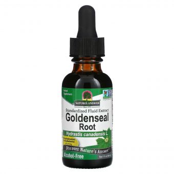 Екстракт жовтокореня без спирту, Goldenseal Root, Nature's Answer, 30 мл
