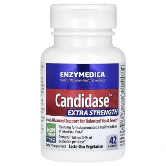 Кандидаза, Посилена формула, Candidase Extra Strength, Enzymedica 42 капсули 