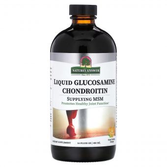 Глюкозамін-хондроїтин рідкий, апельсиновий смак, Liquid Glucosamine Chondroitin, Nature's Answer, 480 мл