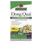 Дудник (Дягіль), 500 мг, Dong Quai, Nature's Answer, 90 вегетаріанських капсул