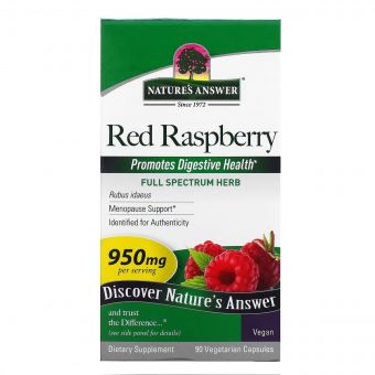 Червона малина, 950 мг, Red Raspberry, Nature's Answer, 90 вегетаріанських капсул