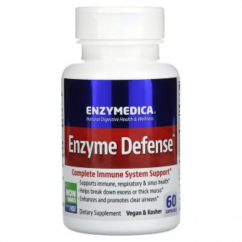 Ферменти для імунної системи, Enzyme Defense, Enzymedica, 60 капсул 
