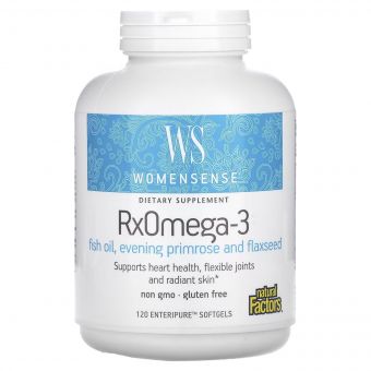 Омега-3 для жінок, WomenSense, RxOmega-3, Natural Factors, 120 гелевих капсул
