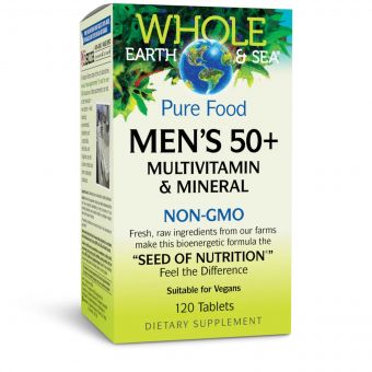 Мультивітамінний та мінеральний комплекс для чоловіків 50+, Men's 50+, Natural Factors, 120 таблеток