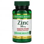 Цинк, 50 мг, Zinc, Nature's Bounty, 100 каплет
